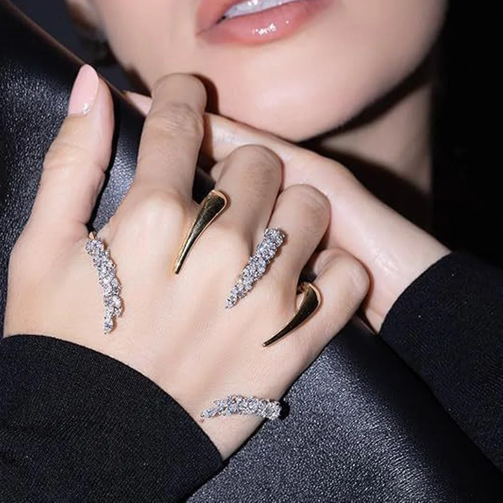 Edgy Formal Wear Women - Edgy Wheat-Shape Crystal Open Bangle –