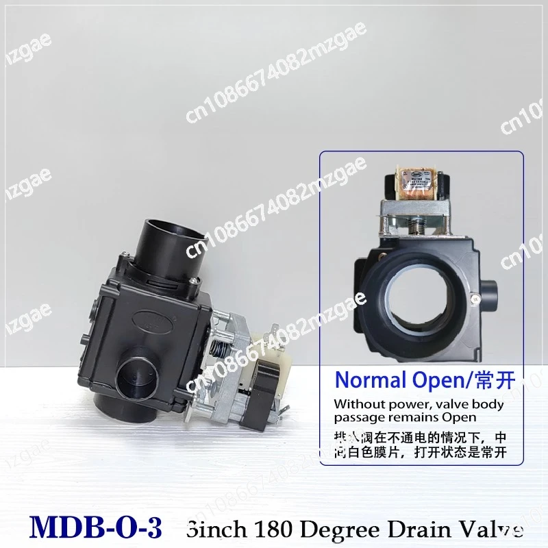 3-Inch 180-Degree Washer Drain Valve with Overflow Pump for Speed Queen, MDB-O-3 Commercial Laundry Replacement Part