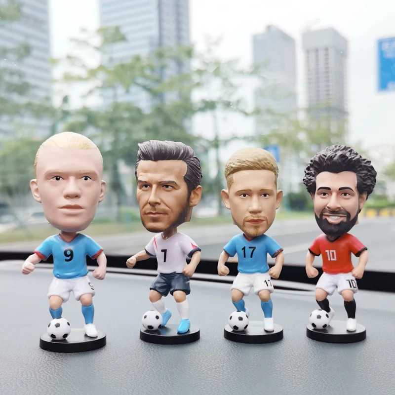 Football star doll car ornament gives boys gifts C Ronaldo star week character Neymar shaking his head doll