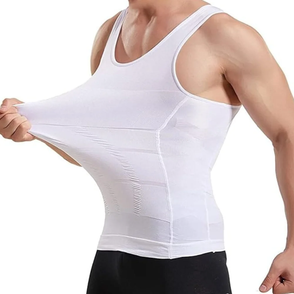 Men's Tummy Control Body Shaper Tank Top Compression Slimming Vest Breathable Fitness Undershirt for Men