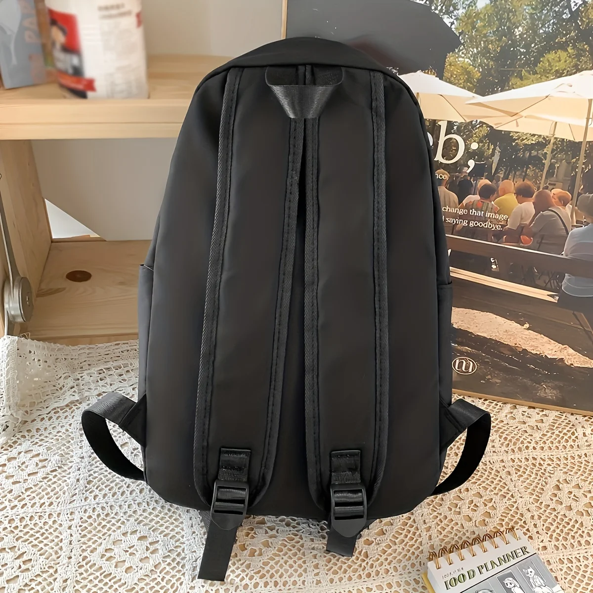 casual backpack men\'s lightweight versatile backpack black school bag male college student backpack men\'s large capacity backpack