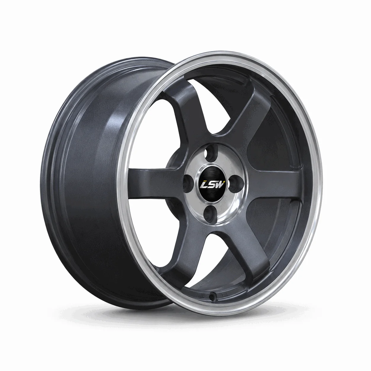 LS8005 1/2/3 Piece Custom Forged Five Spoke Deep Concave Design New Aluminum Alloy Wheels with Black Finish for Sedan SUV