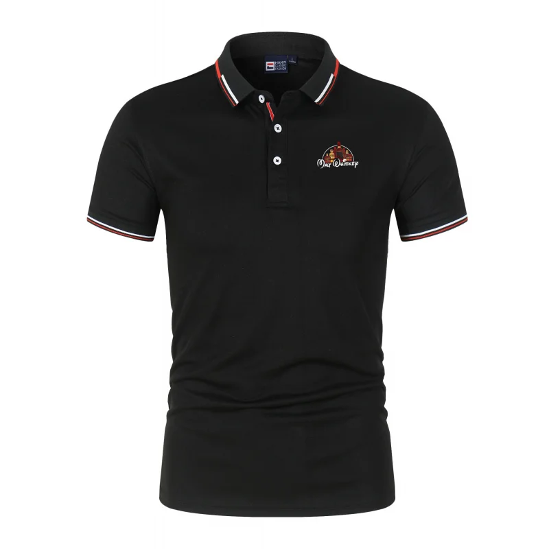 Men'S Funny Malt Whiskey Graphic Polo Shirt Casual Business Fashion Summer 2026 Short Sleeve