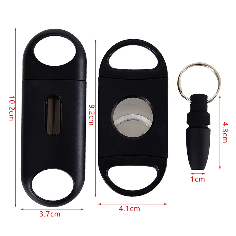 3Pcs/lot Cigar Set Pocket Cigar Cutter V-Cut Sharp Stainless Steel Cigar Scissors Guillotine Punch Knife Cigar Accessories Tool