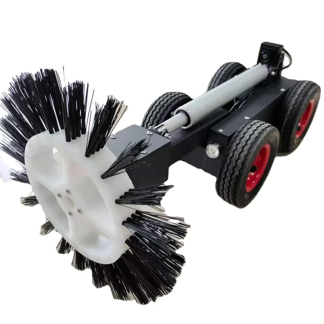 AC round air duct cleaning machine cleaner brushing and vacuuming with 1080P HD camera