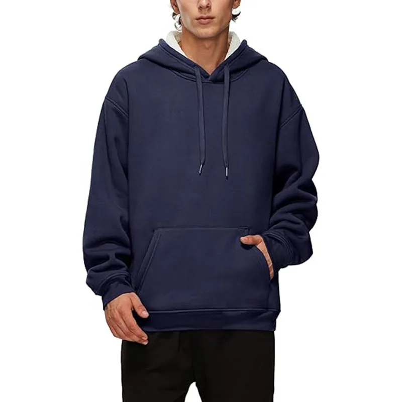 2026 بلوزات بغطاء للرأس نشطة للرجال مبطنة بالصوف