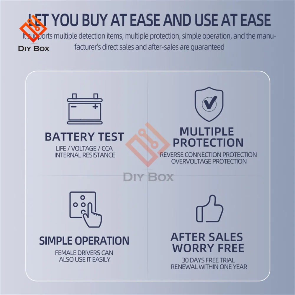 12V 24V Car Battery Tester LCD Orange Analyzer Charger Diagnostic Tool Gel AGM WET CA SLA Batterie CCA IR SOH Measurement