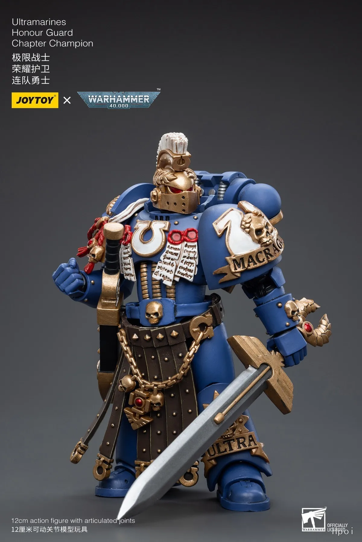 

【In Stock】JOYTOY Warhammer 40K 1/18 Action Figure Ultramarines Honor Guard Chapter Champion Model Toy