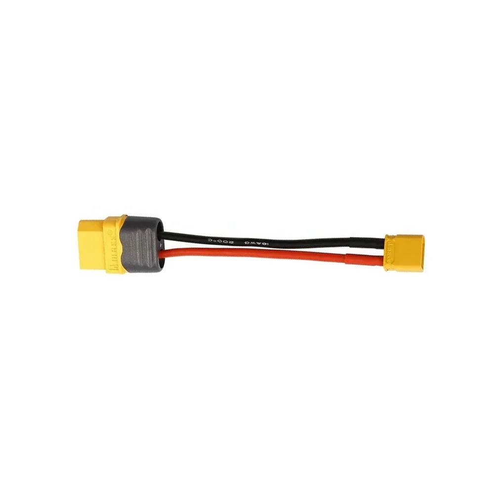 4PCS AMASS XT30 Male to XT60 Female Plug Connector Adapter with 100mm 16AWG Silicone Wire for RC Lipo Battery RC Drone Car Boat