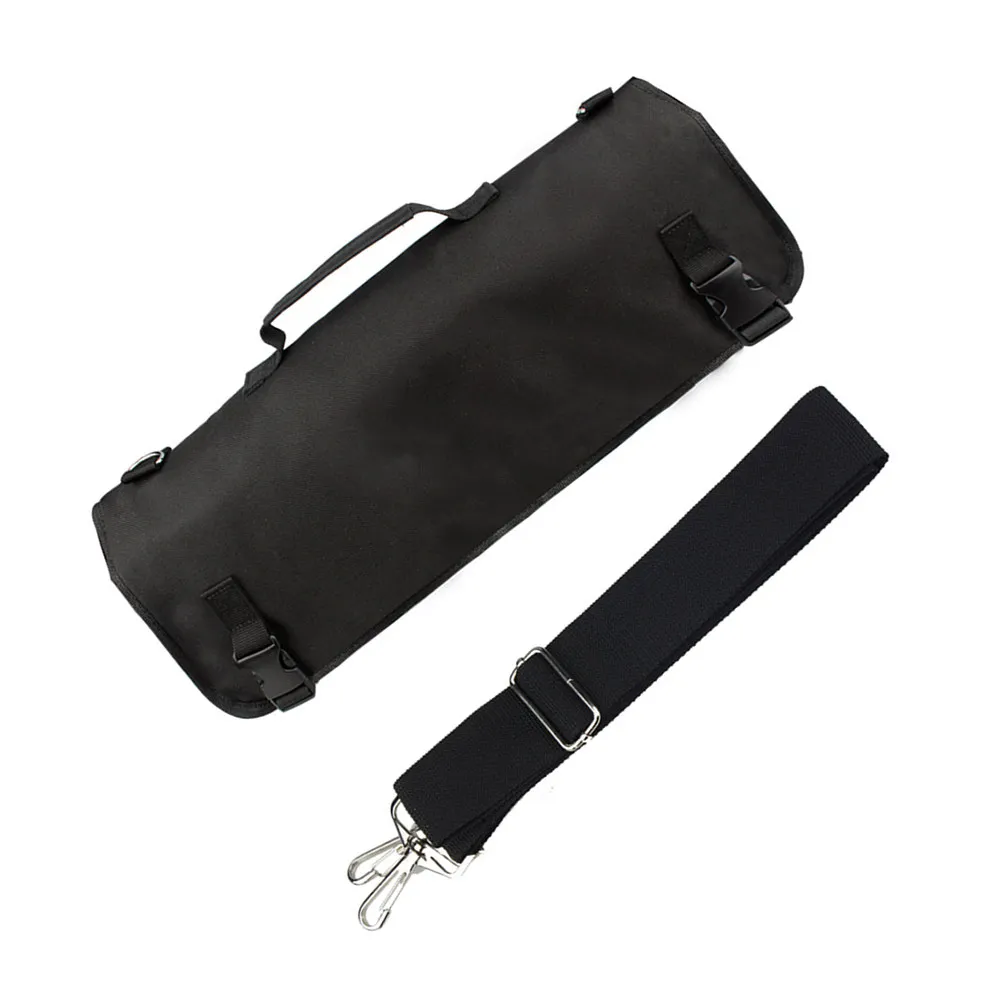 

Portable Multifunctional Outdoor Camping Cutlery Bag Large Opening Waterproof Oxford Cloth Picnic Tableware Storage Pocket Black