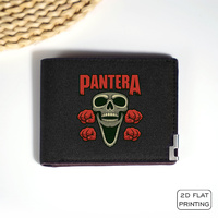 PANTERA SKULL DESIGN CANVAS WALLET MEN WOMEN MINI COMPACT DURABLE LIGHTWEIGHT FASHION BUSINESS STYLE EVERYDAY USE