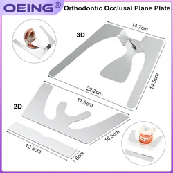 Dental Orthodontic Occlusal Plane Plate Maxillary Casting Jaw Fox 2D/3D Autoclavable Mouth Guard Metal Oral Dentist Tools