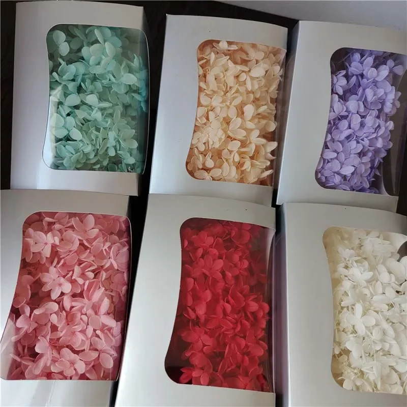 20g/About 3~4CM Flower Petal,Real Natural Fresh Preserved Flowers Dried Wood Hydrangea Flower Head,Eternal Big-Leaf Hydrangeas