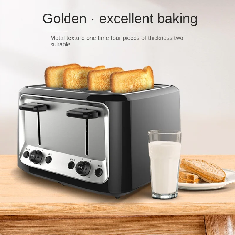 Toaster Home Toaster Multi-function Fully Automatic Breakfast Toast 4 Slices Bake