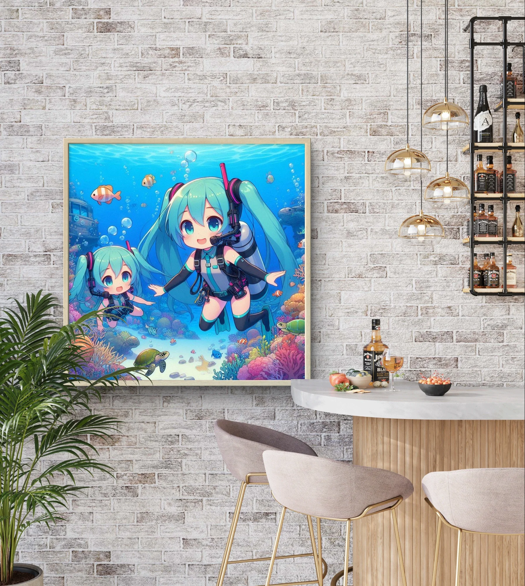 2D الكرتون فتاة 5D الماس اللوحة ل Hatsune Miku نمط الماس التطريز حجر الراين غرفة الجدار الديكور الحرف اليدوية
