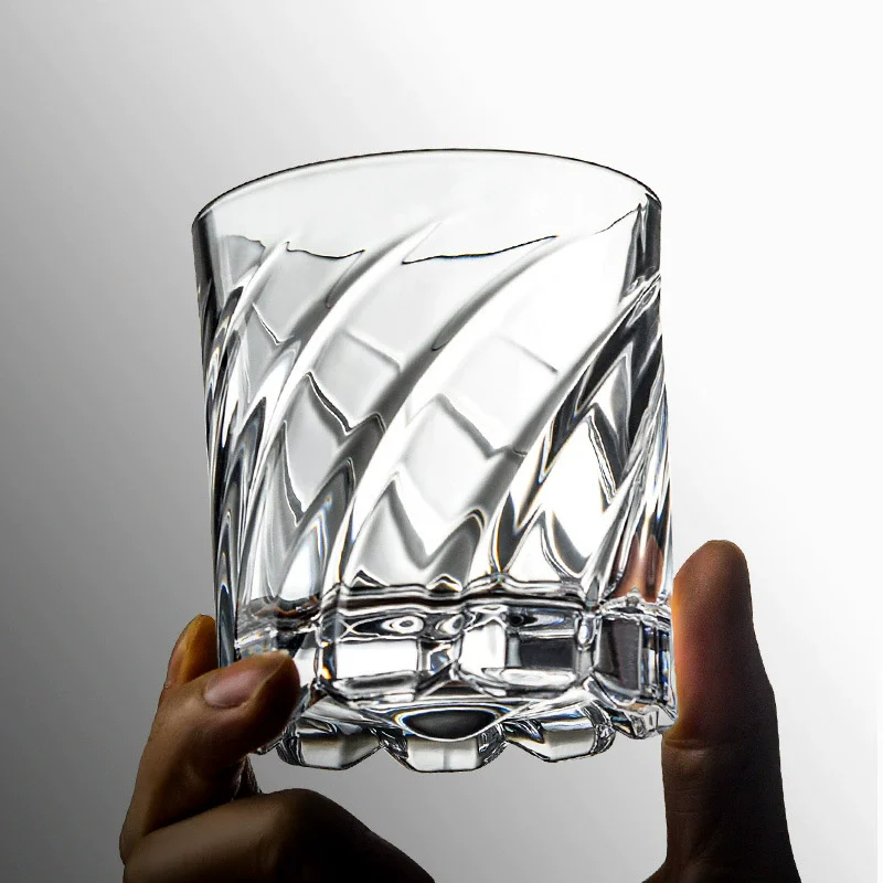 

2PCS Rotating Whiskey Glass Old Fashioned Glass for Drinking Bourbon,Scotch,Cocktails or Tea,Whiskey
