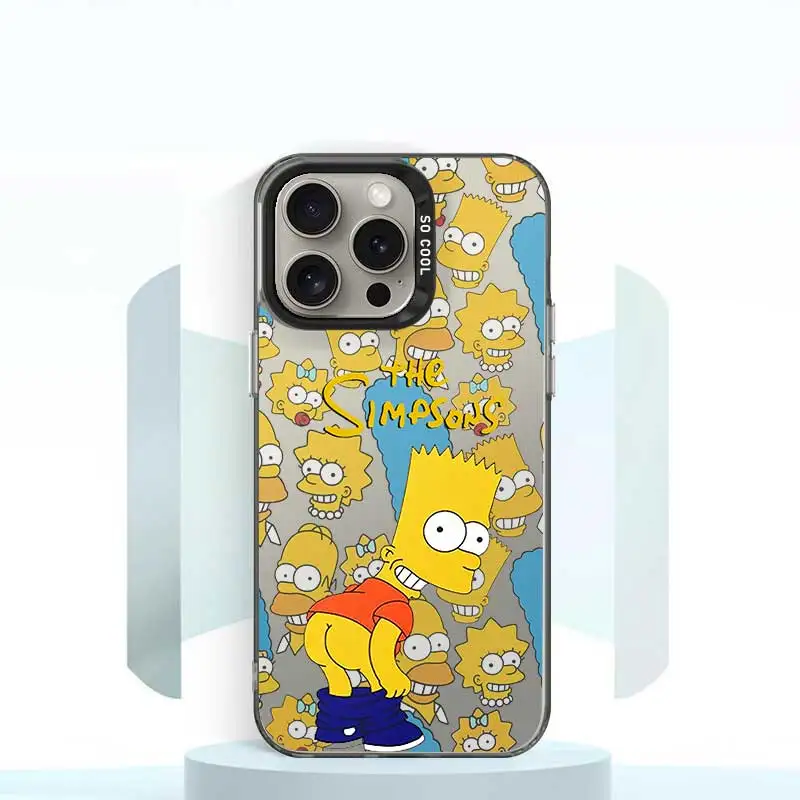 The Simpsons Family Symbol Phone Case For iPhone 15 14 11 13 12 Pro Max XR X XS Plus Hard Matte Shell Protective Cover Fundas