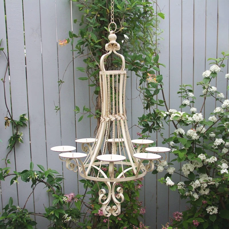 

Courtyard sun room decoration retro old sense candlestick wind lamp
