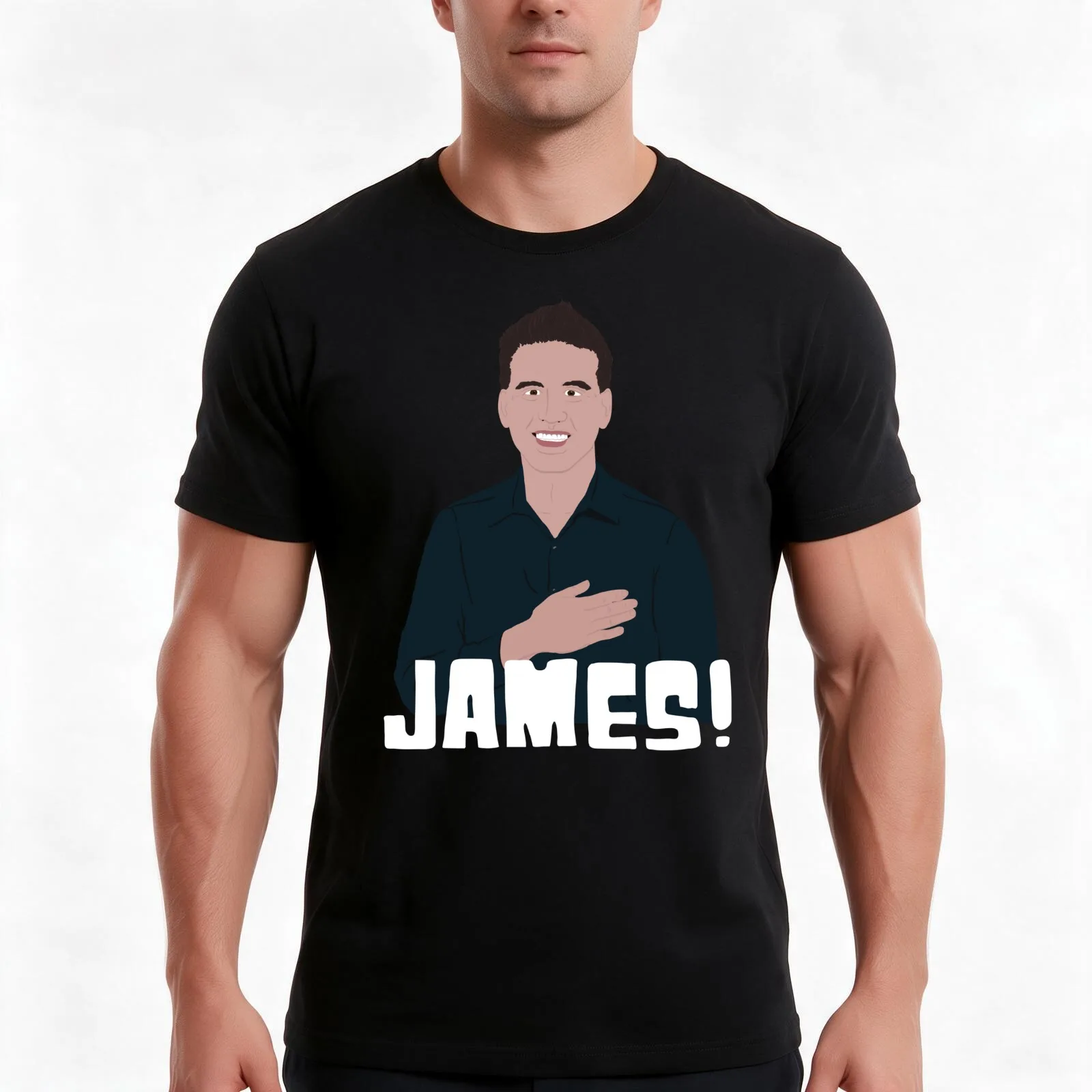 Heroes of Quiz Shows: James Holzhauer, touchdown pose (shirt) T-Shirt, Summer Casual Cotton Tee, Oversized Streetwear Tops