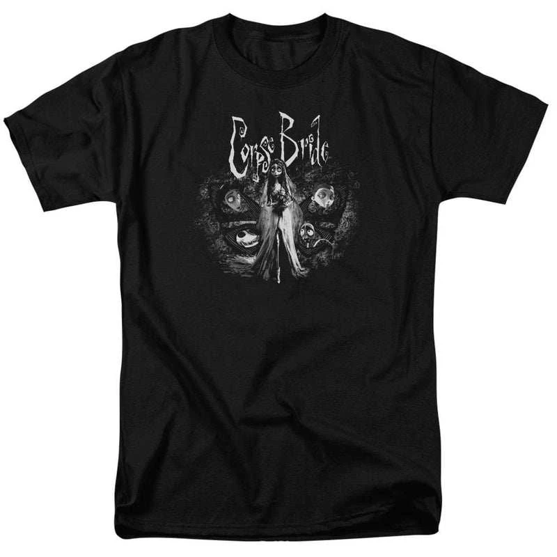 Hot 2005 Tim Burton's Corpse Bride Puppet Animation Movie Limited Edition American T-shirt