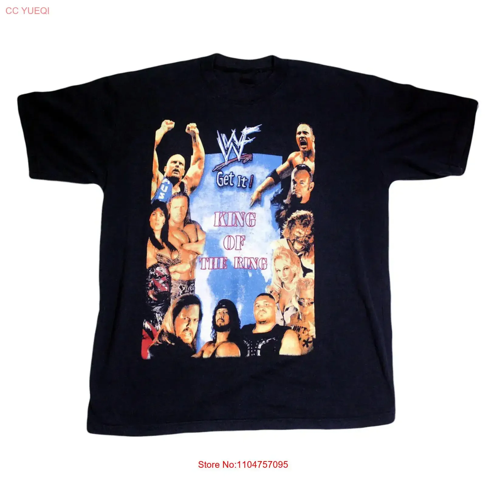 WWF King Of The Ring T Shirt Size S 5XL Reprint New vintage Washed Top For Everyday Wear Casual Breathable Comfortable fashion