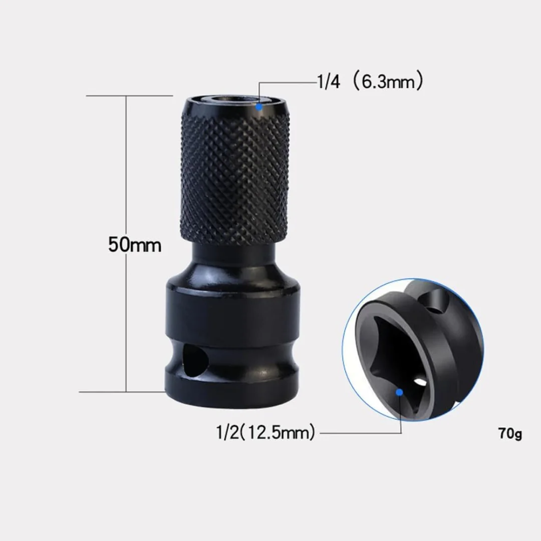 Drill Chuck Converter Socket Adapter Hex Shank 1/2