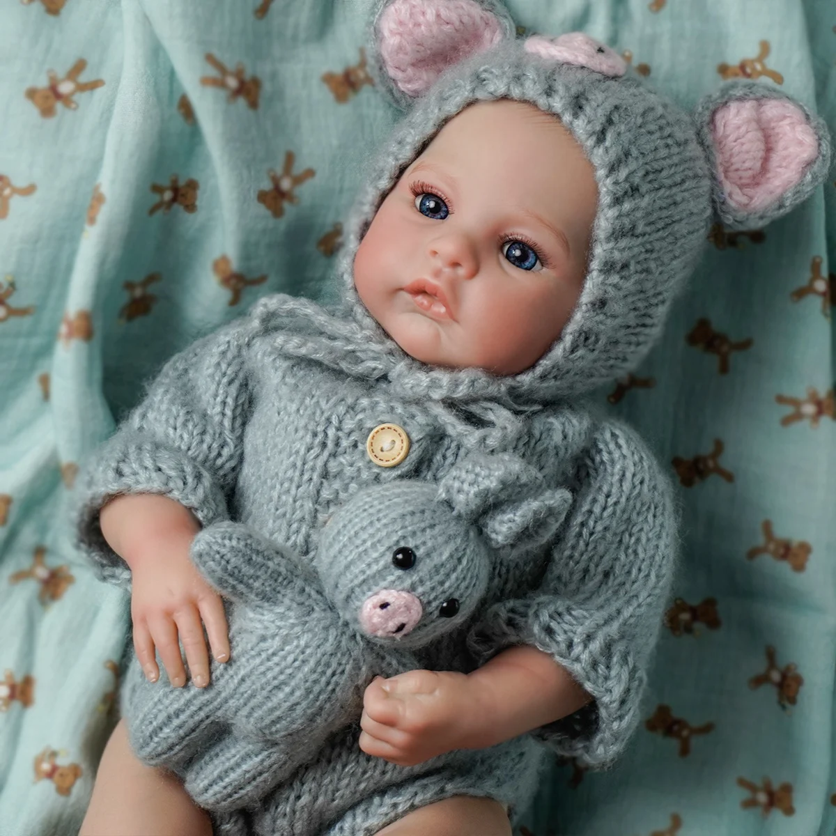 

JOYORA Reborn Doll Handmade Art Doll 3D Skin Visible Vein Baby Doll Completed Painting Christmas Gift Vivid Children's Playmate