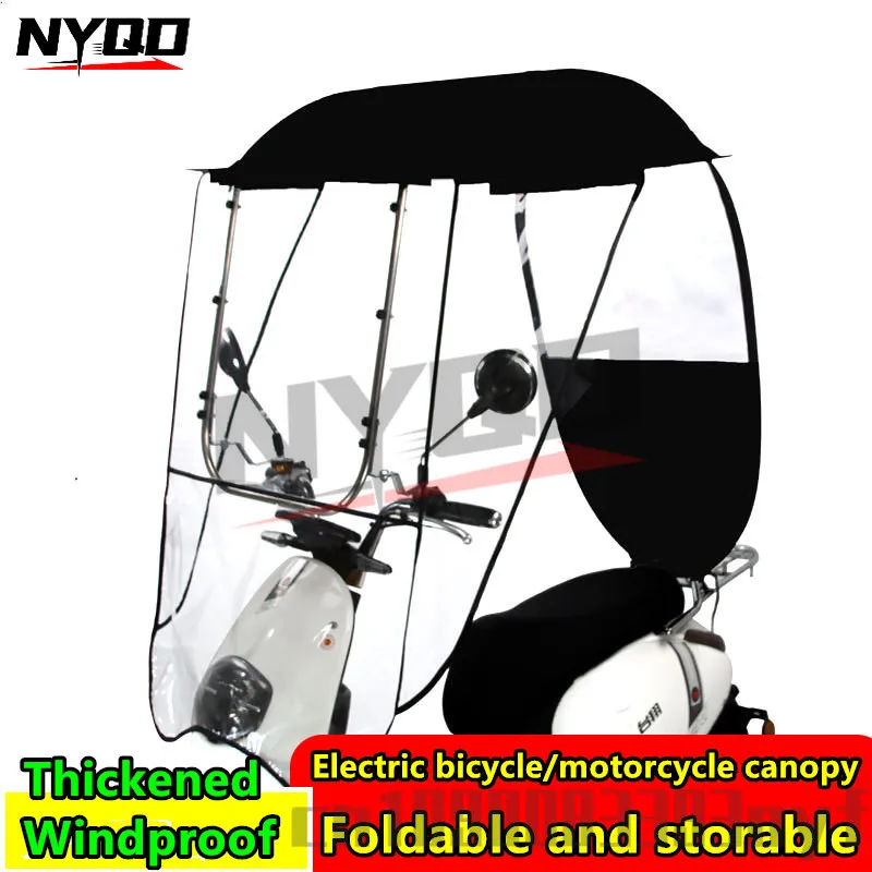

Electric Motorcycle Foldable Canopy Thickened Windproof Windshield Motorcycle Umbrella Sunshade Motorcycle Cover
