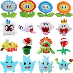 26 Styles Kawaii Mario Ice Fire Flower Boo Cappy Plush Toys Cute Anime Figure Super Star Big Poison Piranha Plant Peluche Dolls