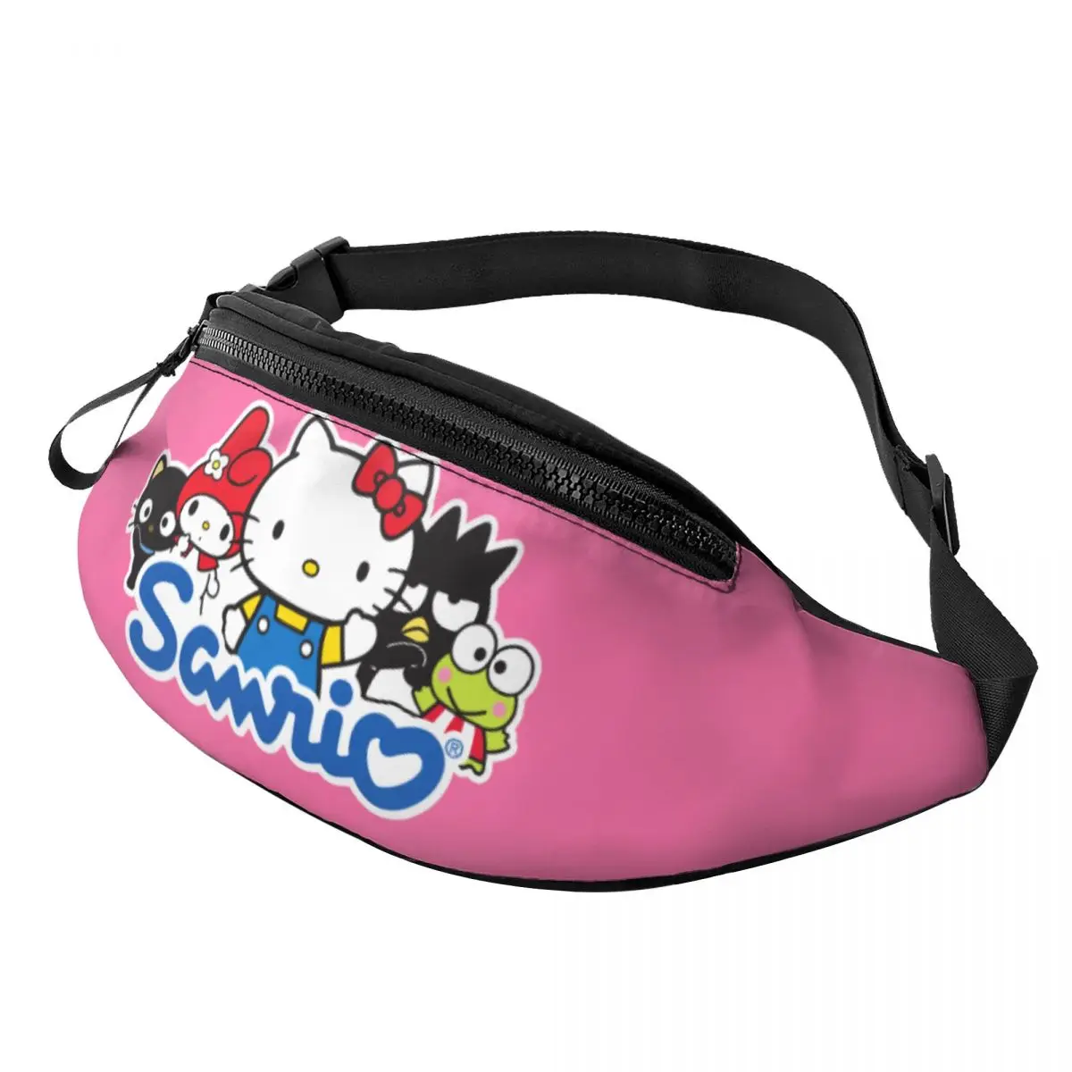 Custom Kitty White Hello Kitty Fanny Pack Women Men Cool Sanrio Crossbody Waist Bag for Travel Cycling Phone Money Pouch