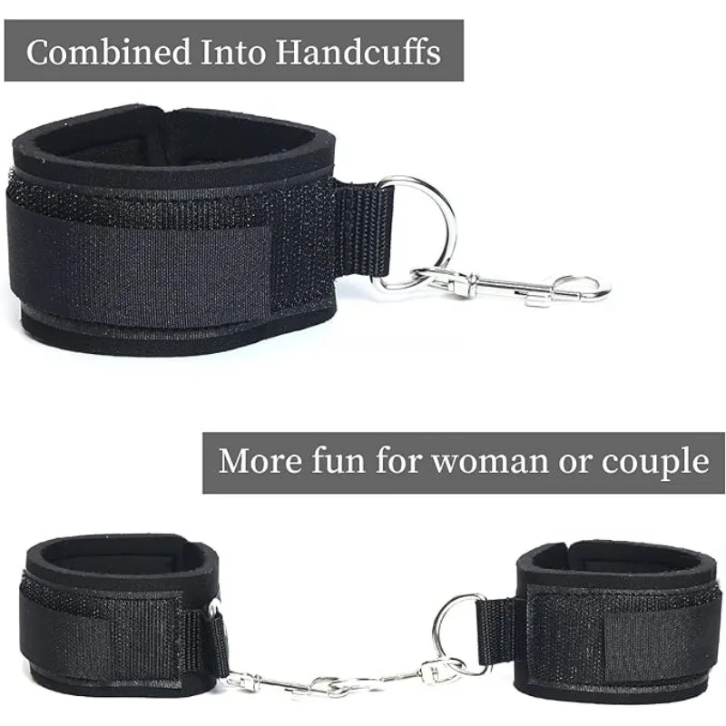 SM Bondage Set Ankle Handcuffs Slave Fetish Erotic Kits Open Leg Sex Toys Couples Wholesale Sex Bondage Game Collars Sex Shop