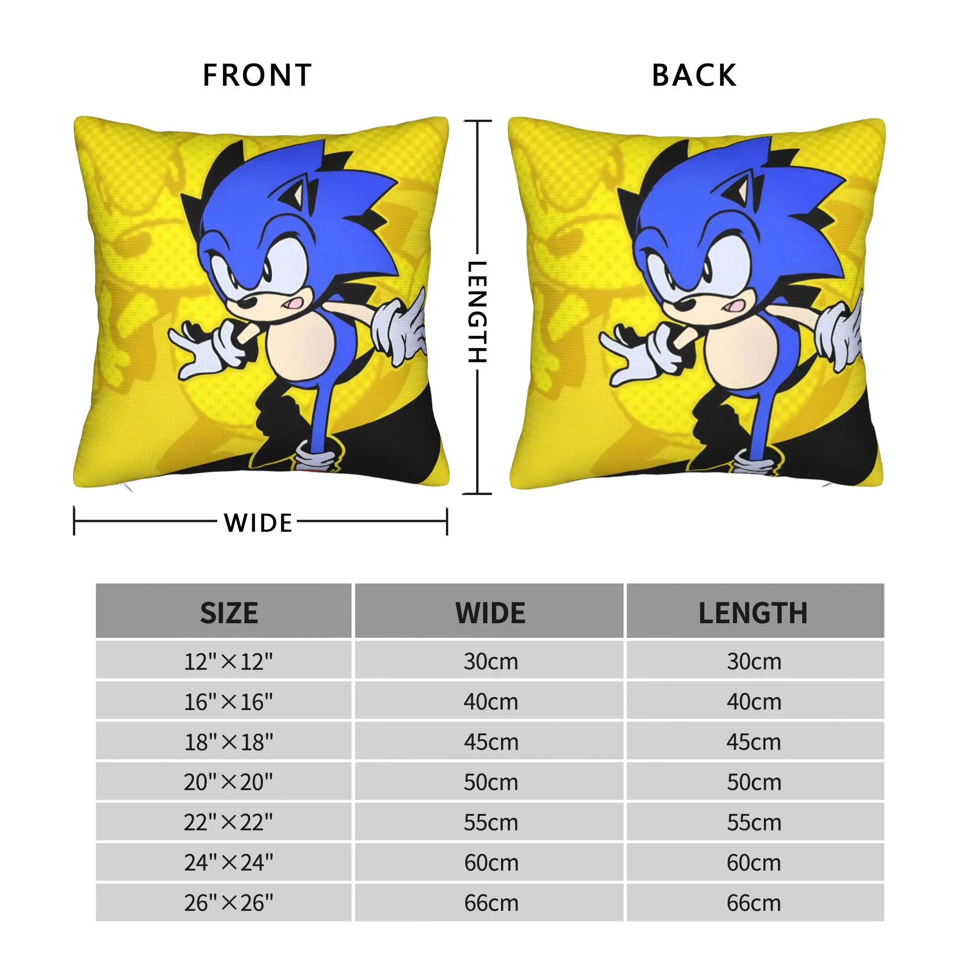 Soniced Cartoon Games Square Pillow Case Polyester Throw Pillow  45*45cm Pillowcover Home Decor - view 3