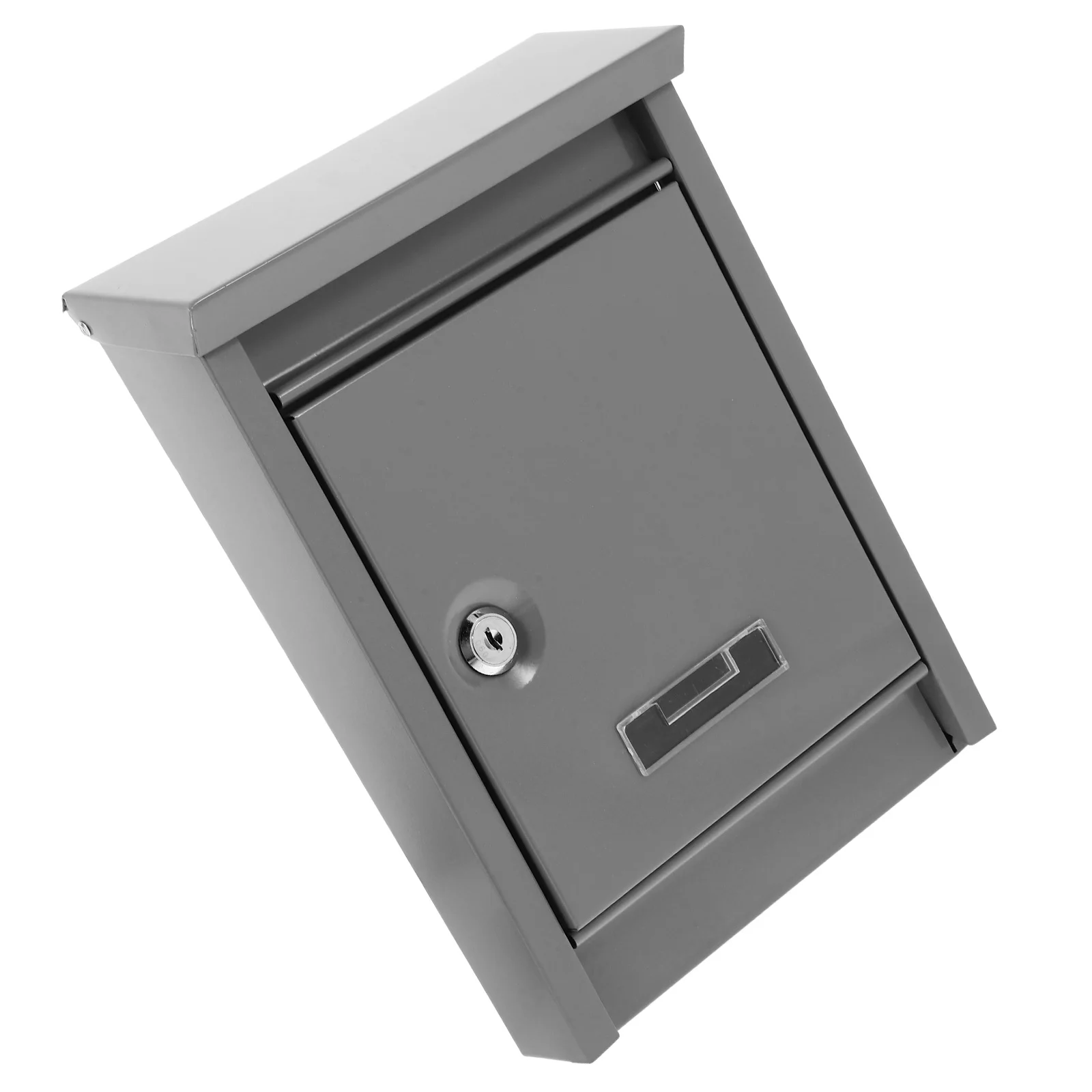

European Style Villa Mailbox Black Iron Large Capacity Lockable Wall Mounted Mailbox Waterproof Outdoor Letter Box Security