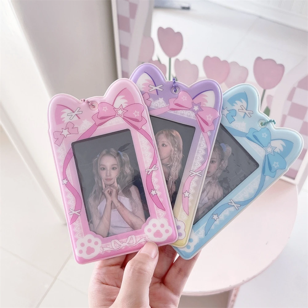 Porte-cartes en PVC Bowvétérans t pour Gérérateur, AdTosPhotocard, Display for Star Cards, Cute KPop, Durable et mn Design