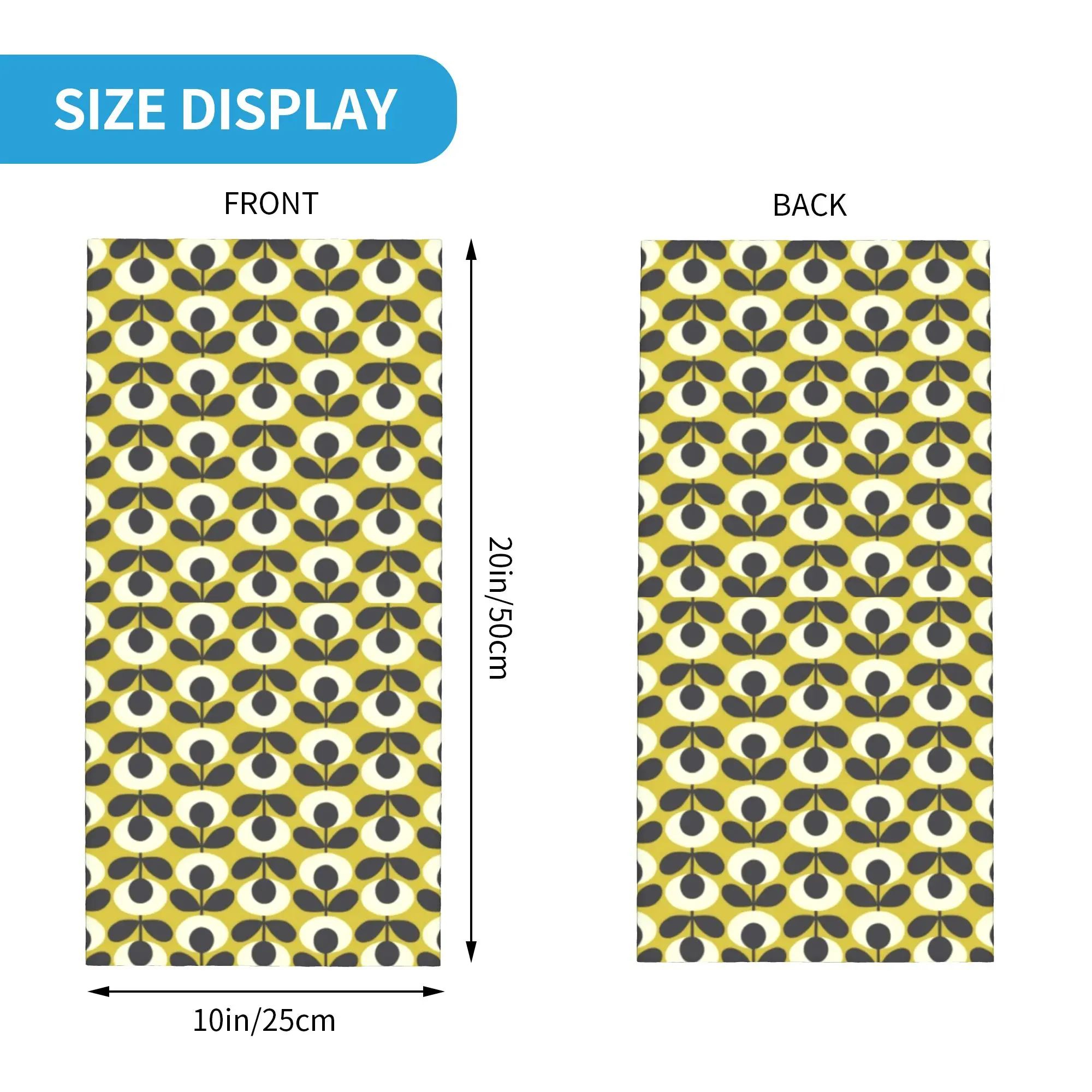 Orla Kiely Abstract Neck Gaiter Men Women UV Protection Winter Geometric Scandinavian Bandana Scarf for Hiking