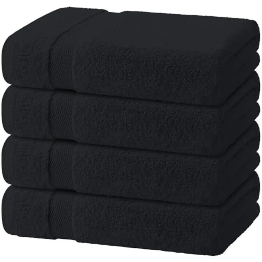 Bath Towels 27x54 Inch, Cotton Towel Set for Bathroom, Hotel, Gym, Spa, Soft Extra Absorbent Quick Dry 4 Pack