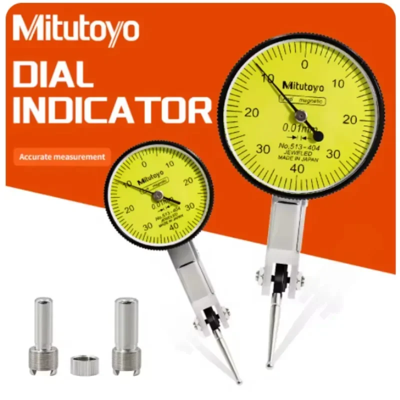 Mitutoyo No.513-404 Dial Test Indicator 0-0.8mm Range 0.01mm Graduation Jeweled Movement Made in Japan Precision Measuring Tool
