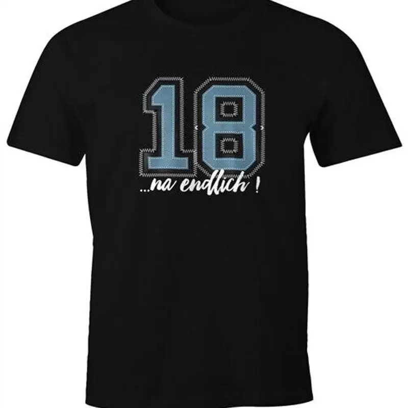 

Mens Birthday Finally 18 College Look Fun Shirt Gift Moonworks® T-Shirt