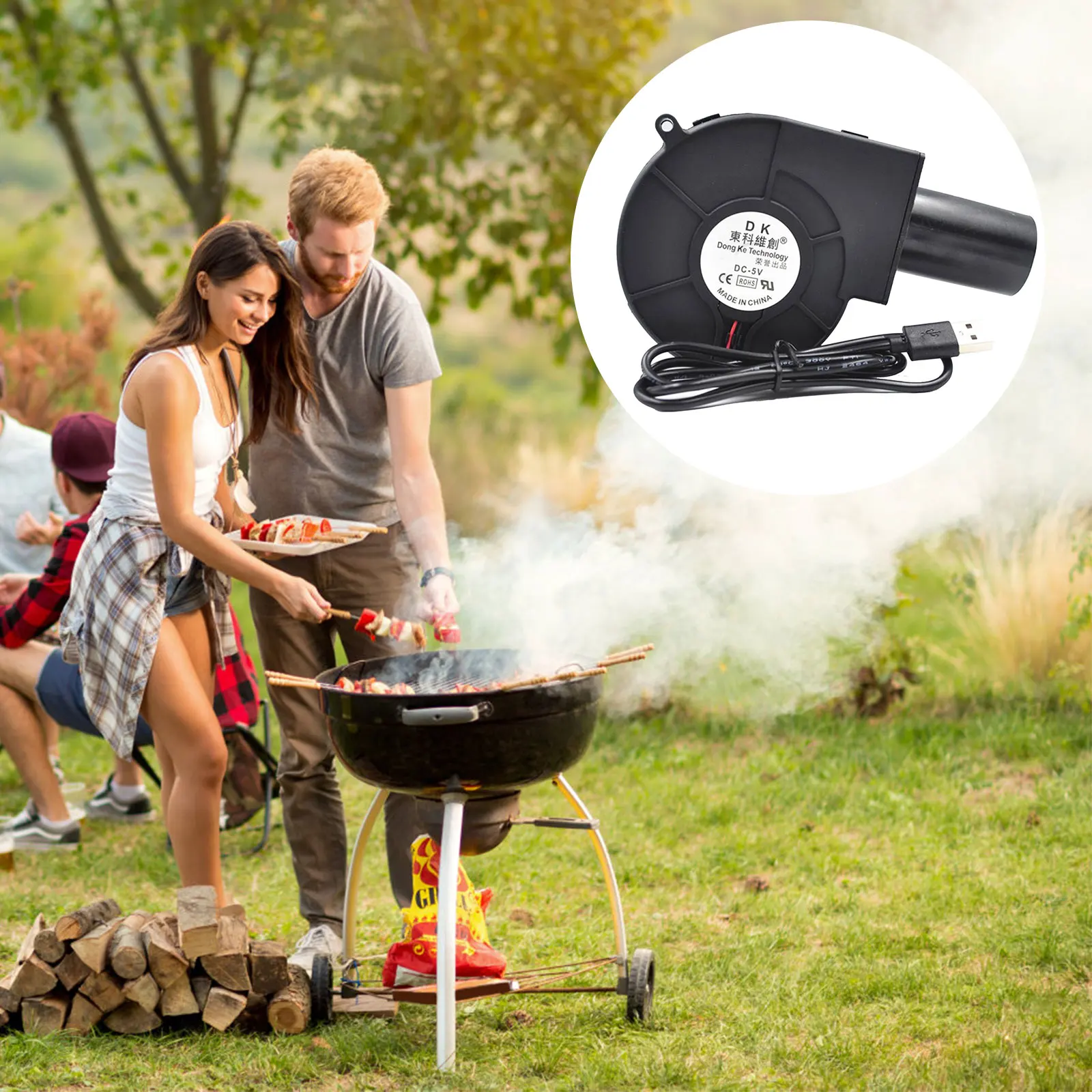 Soffiatore a mano ventilatore per Barbecue portatile a mano per uso domestico piccolo asciugacapelli accessori per Barbecue all'aperto strumenti aeratore Soprador