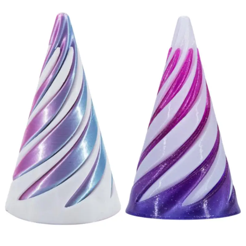 Fidget Cone Pass Through Sculpture Christmas Tree Impossible Pyramid Art Model Statue Home Decor Vortex Thread Illusion For Kids