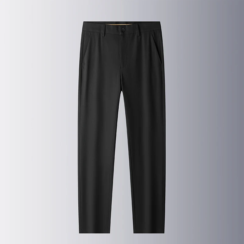 Summer Men'S New Breathable Smooth And Stylish Casual Straight Leg Pants Spring Fashion Comfortable Versatile Business Trousers