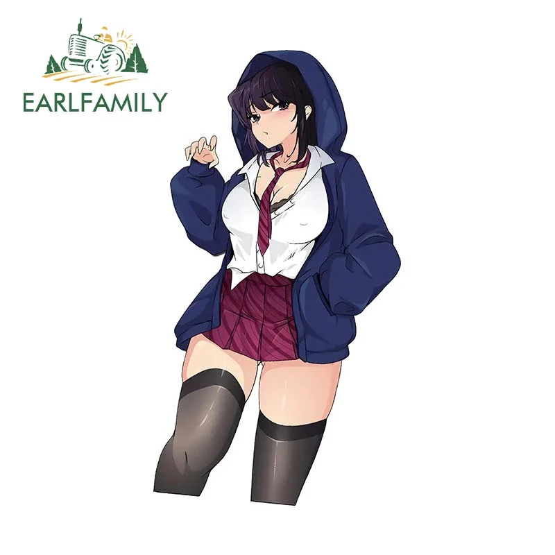 

EARLFAMILY 13cm for Komi Car Stickers Graffiti Sunscreen Decals Car Accessories Funny Scratch-Proof Windshield Caravan Decor