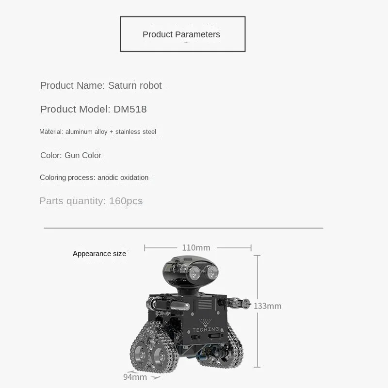 TECHING 160 adet DIY Robot kiti robotik inşa motor tertibatı kiti eğitici oyuncak DIY hediye