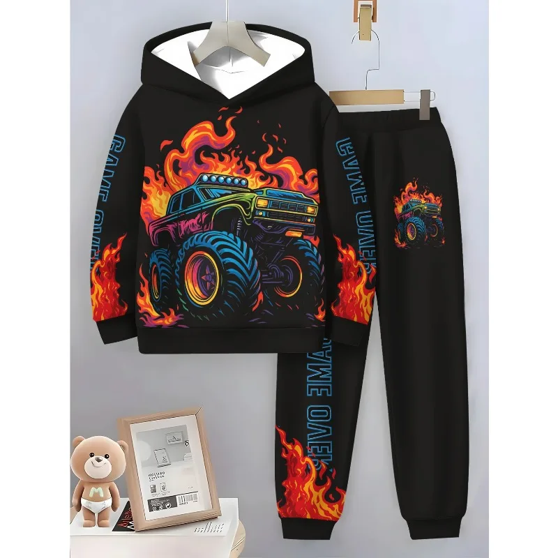 جديد الخريف لعبة وحدة التحكم سباق نمط 3D طباعة كاملة مقنعين البلوز والسراويل الرياضية مجموعة مناسبة للرجال