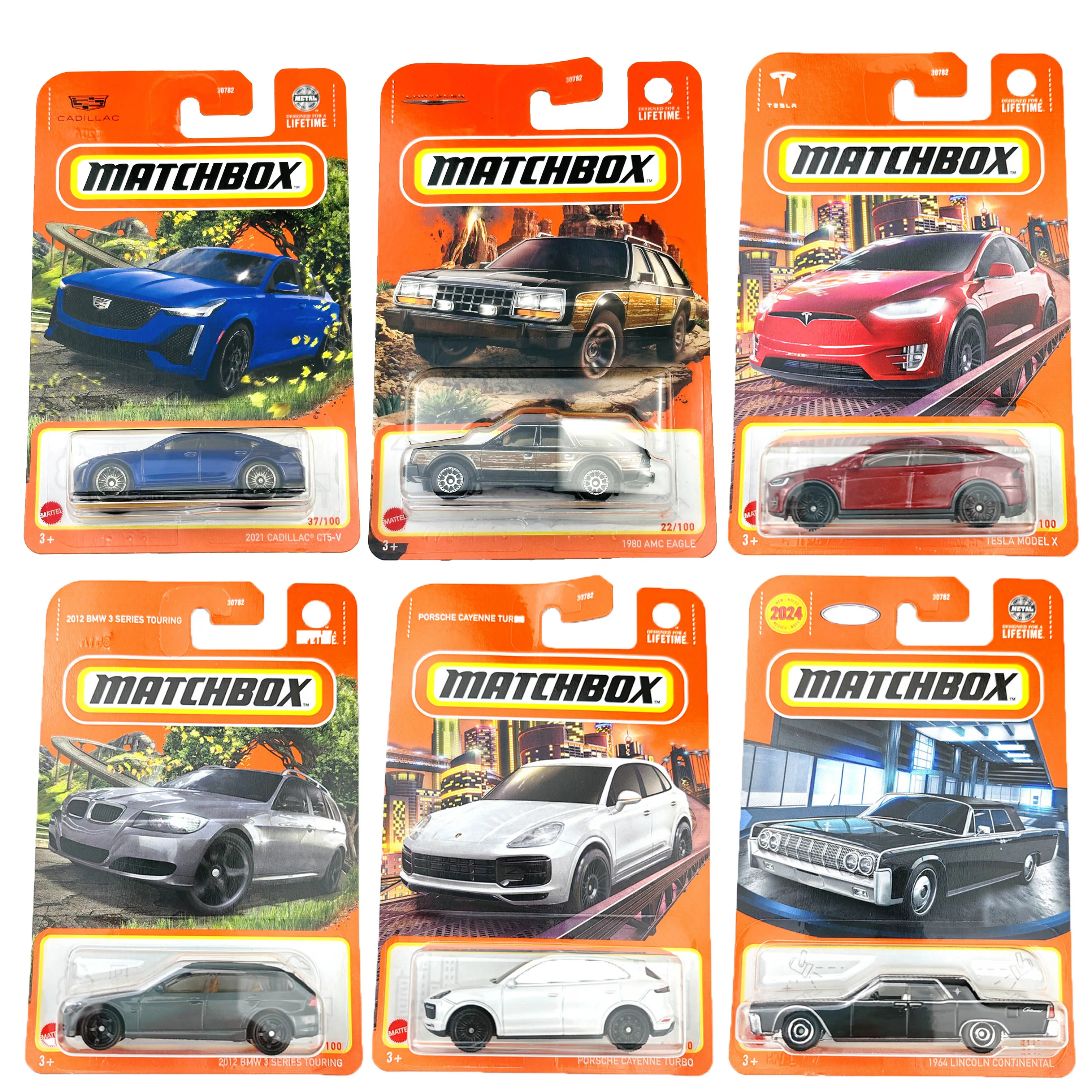 2024-30782 Matchbox 1/64 2021 CT5-V 2012 3 SERIES TOURING 2021 GOLF GTE Collect die-casting alloy car model