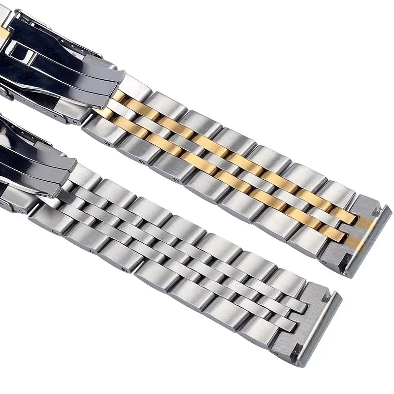 20mm 22mm 24mm Silver Stainless Steel Watch Strap Metal Watch Bands for Breitling Premier Avenger Super Ocean Wrist Bracelets