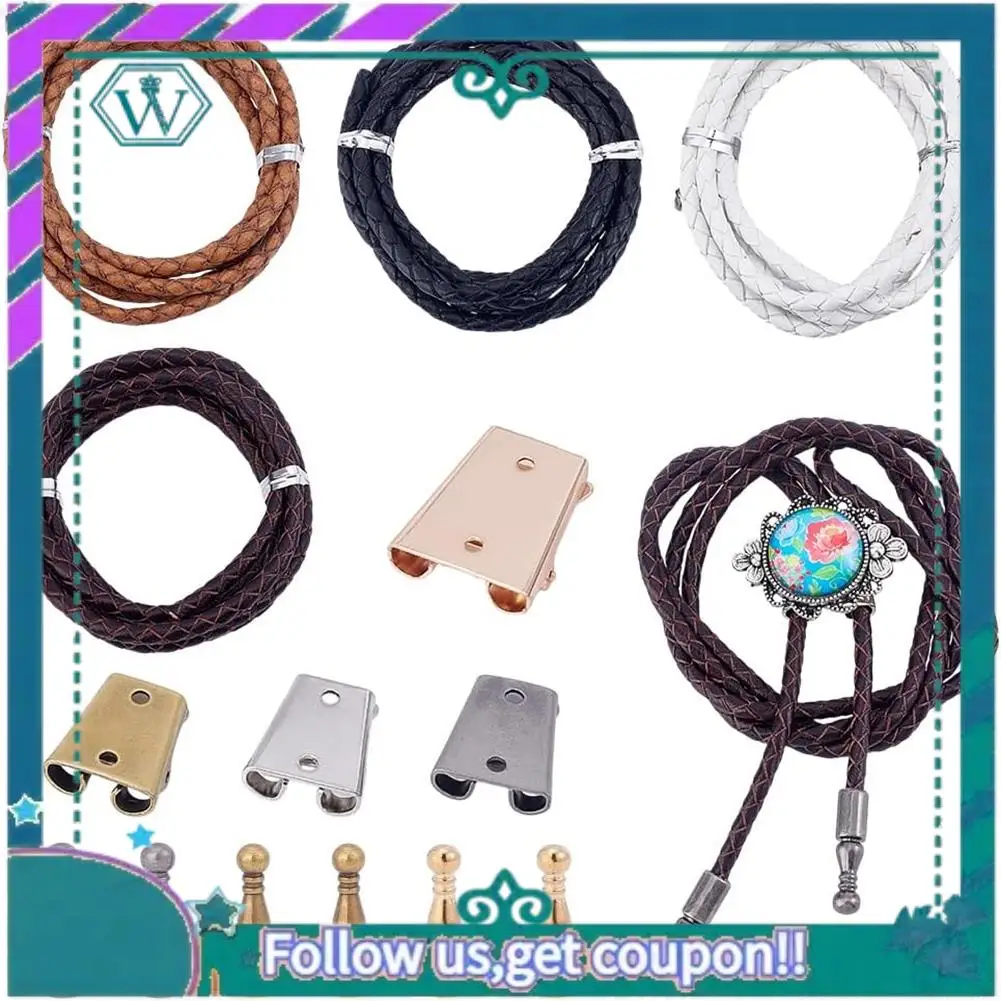 

Premium 16Pcs Bolo Tie Findings Kit Bolo Tie Tips Replacement Kit Bolo Tie Buckle Accessories For Bolo Tie Making