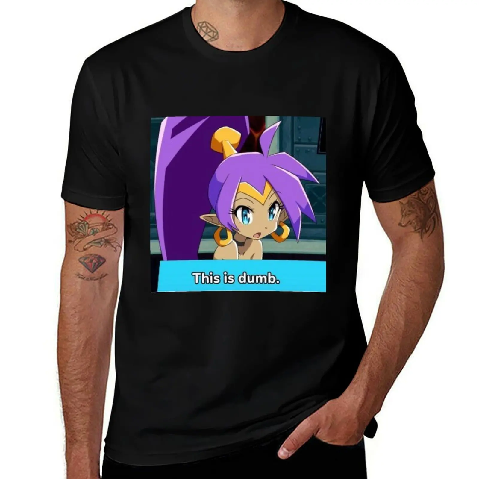 Anime Shantae 'This is dumb' Meme T-Shirt graphic shirts man clothes cheap stuff vintage clothes men t shirt