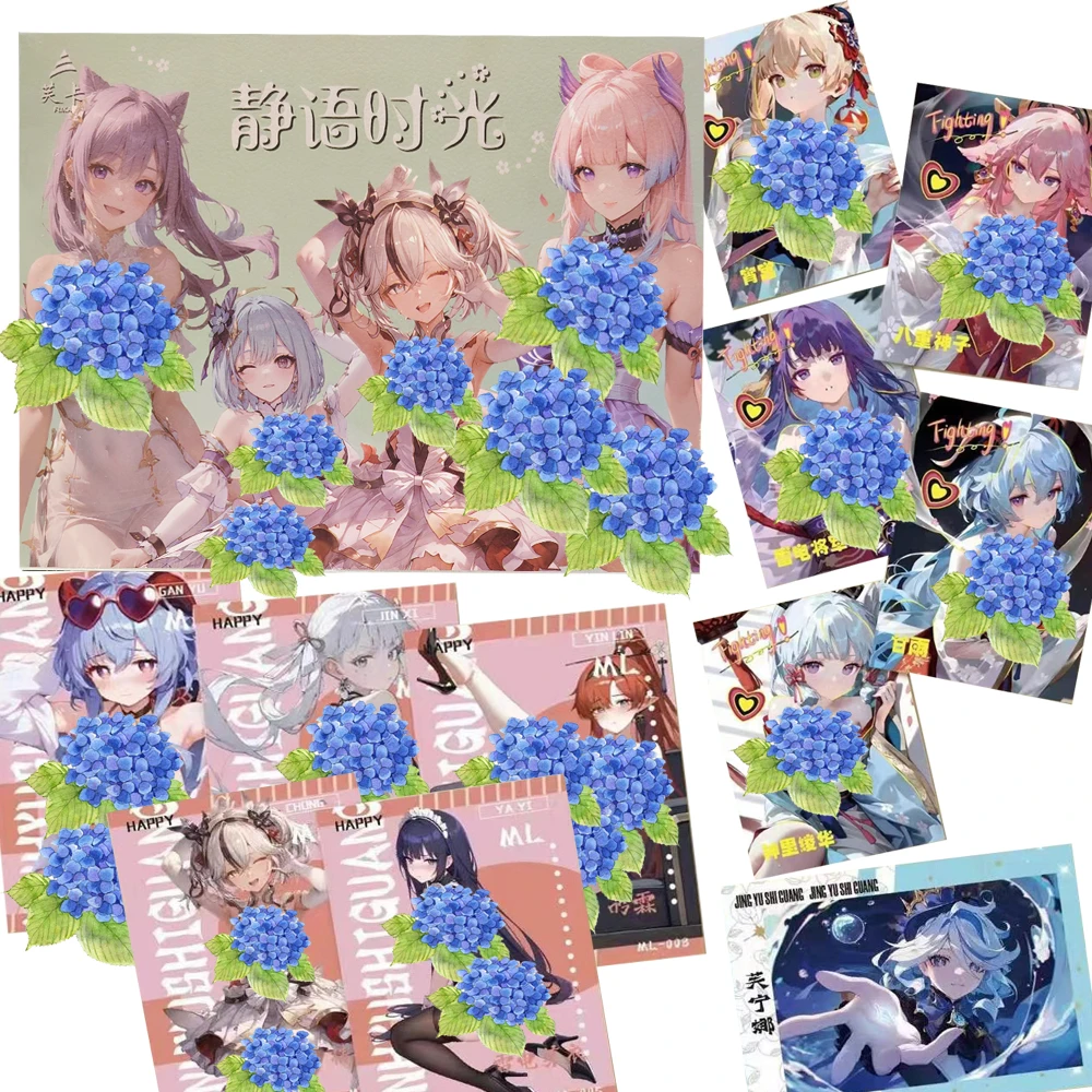 

Quiet Time Collection Cards Anime Popular Girls Raiden Shogun Yae Miko Kamisato Ayaka Exquisite Fragrance Cards Gifts for Kids