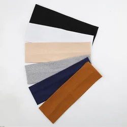 Solid Cotton Headbands for Woman Baby Girls Soft Elastic Yoga Sporty Hairbands Bandana Classic Bandage Headwraps Accessories